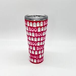 Swig Life 32oz Travel Tumbler Faboolous Pink BOO Ghost Glow In Dark Halloween